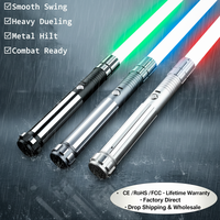 Sabre laser LED OEM d'usine, modèle Aliexpress, à éclairage de base, à mouvement fluide, personnalisable RGB, avec poignée métallique, pièces pour sabres laser personnalisés BYO