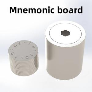 Carte de mots mnémonique Plaque d'acier de fragmentation de mots mnémoniques 12 bits 24 bits - Product Image 2