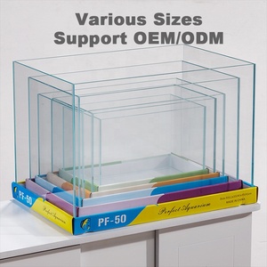 Preço de fábrica Eco-friendly Desktop <span class=keywords><strong>Betta</strong></span> Aquarium Kit Hot-Bend Peixe De Vidro em Forma Quadrada para Sala Box Embalado Acessório - Product Image 2
