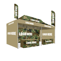 Gazebo publicitaire robuste et imperméable de 10x20 pieds avec cadre en aluminium, impression personnalisée du logo, coloré, pour exposition et salon professionnel