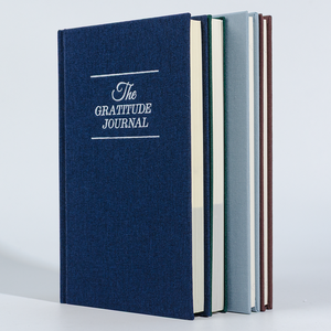 Carnet de notes professionnel personnalisé A5 avec couverture en tissu, couverture rigide, journal de gratitude en lin - Product Image 2