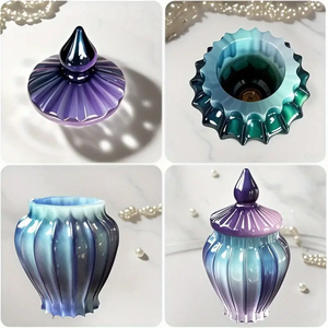 Stampo in silicone per resina a forma di vaso romano quadrato, taglia unica, per la creazione di barattoli e bottiglie in resina. - Product Image 6