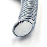 Magnet Neodymium Kuat Berlapis PVC Tak Terlihat untuk Pakaian, Dapat Dijahit, D15x3mm