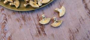 Charmes en laiton en spirale magnifiques, charmes en laiton bruts, charmes plaqués argent, charmes pour la fabrication de macramé et de bijoux, 18*14mm - Product Image 2