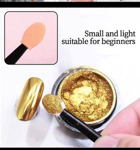 50 Pcs/<span class=keywords><strong>Lot</strong></span> brosses à poudre à ongles éponge applicateur Double face Chrome Pigment facile éponge bâton cosmétique maquillage outils - Product Image 2