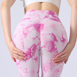 <span class=keywords><strong>Pantalon</strong></span> de Yoga Tie-dye taille haute pour <span class=keywords><strong>femme</strong></span>, <span class=keywords><strong>pantalon</strong></span> moulant de sport, de levage des hanches, de course en plein air, de Fitness, vente en gros - Product Image 4
