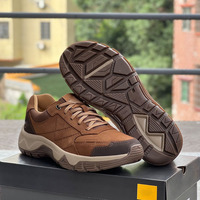 Chaussures pour hommes, bottes de travail d'extérieur, en cuir véritable, respirantes, à lacets, baskets décontractées, chaussures de marche confortables