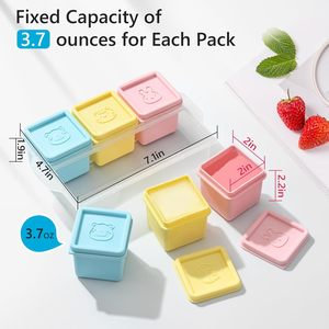 Moules individuels en silicone avec couvercles pour la congélation de cubes de soupe et de grands glaçons pour le stockage alimentaire - Product Image 6