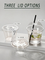 Gobelets en plastique PET biodégradable de 9 oz avec couvercles plats, transparents comme du cristal, jetables, pour parfaits, fruits, desserts, collations, boissons, résistants aux UV