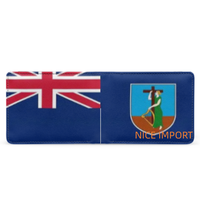 Dompet Kulit Bendera Kosrae untuk Pria Dompet Lipat Dua Kapasitas Ekstra dengan Jendela ID Dompet Tipis dengan Banyak Slot Kartu