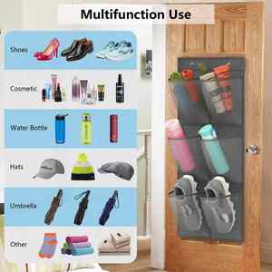 12 Large Mesh Pockets Fabric Closet Door Hanging <b>Shoe</b> Rack Organizer for Home or Camper <b>Shoe</b> Storage - Product Image 6