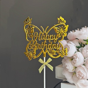 Honey And Sweetness Happy Birthday <b>Cake</b> Topper Acrylic 3D <b>Cake</b> <b>Decoration</b> Plugin For Birthday Party <b>Supplies</b> - Product Image 3