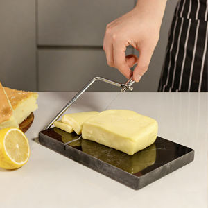Ustensile <span class=keywords><strong>de</strong></span> cuisine : Planche à fromage en marbre, trancheuse à fromage en acier inoxydable avec fil <span class=keywords><strong>de</strong></span> coupe-fromage - Product Image 4