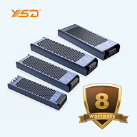 YSD High PFC Switch AC 110-220V à DC 24V 200W Alimentation LED intérieure avec transformateurs LLC et protection EMC