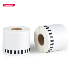 Rollo de etiquetas de código de barras con adhesivo térmico compatible con <span class=keywords><strong>Brother</strong></span>, de 62mm x 30,48 M, rollo jumbo de etiquetas térmicas, DK2205, de 2 a m - Product Image 1