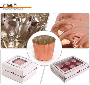 CHEFMADE อิตาลีนำเข้ากระป๋องภายใน2นิ้ว Non-Stick Cannele มัฟฟินถ้วยทองแดง Canele แม่พิมพ์ - Product Image 5