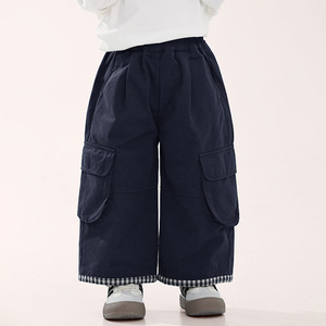 <span class=keywords><strong>Pantalon</strong></span> long décontracté en coton enduit pour bébés garçons, style coréen, color-block, nouvelle collection printemps 2026 - Product Image 1