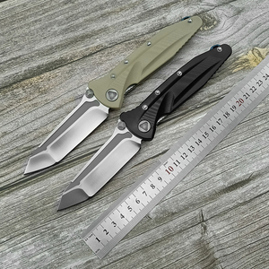 MICRO Delta titanio manico D2 lama cuscinetti in ceramica da tasca di sopravvivenza EDC strumento campeggio caccia utilità all'aperto coltello pieghevole - Product Image 6