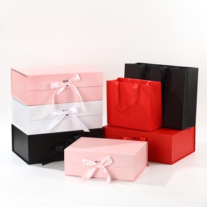 Caja de regalo plegable con lazo de mariposa personalizada, caja de regalo magnética de una pieza, caja de embalaje de regalo exquisita de alta gama para festividades. - Product Image 2