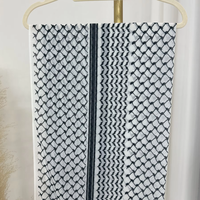 2024 Oem nouveauté Chador Keffiyeh Hijab en mousseline de soie imprimé femmes musulmanes écharpe Palestine Eid Ramadan foulard