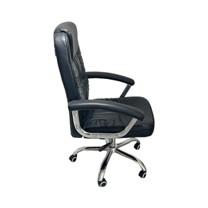 Migliore Sedia da Ufficio Ergonomica Direzionale Design Moderno in Pelle PU Nera Girevole per Manager e Visitatori Vendita Diretta dalla Fabbrica - Product Image 4