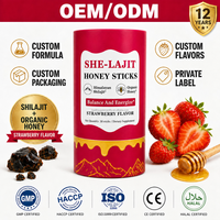 Bâtonnets de miel au Shilajit ODM, marque privée OEM, résine himalayenne pure 500mg, formule personnalisée, emballage, fabricant GMP