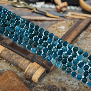 Vendita all'ingrosso 8*6mm sfaccettato perle di <span class=keywords><strong>Apatite</strong></span> pietre preziose naturali per la creazione di gioielli fai da te - Product Image 3