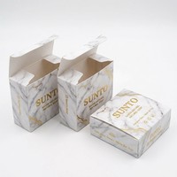 Caja de Embalaje de Jabón de Lujo, de Mármol Blanco con Lámina Dorada, Reciclable, Resistente, Caja de Regalo Rígida Personalizada, Embalaje Premium con Recubrimiento UV