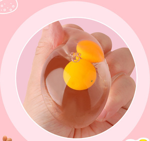 Jouet musical anti-stress en forme d'œuf transparent jaune double, en plastique, pour enfants, cadeau pour étudiants, vente en gros - Product Image 5