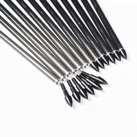Plumes de dindon noires en carbone pur 30/32 pouces pour flèches de tir à l'arc Linkboy ID6.2mm Spine300-800 pour arc à poulies