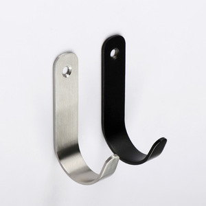 Stainless Steel Wall Mounted <b>Hooks</b> 304 Metal Rectangle Shape For <b>Kitchen</b> Coat And Cap Durable - Product Image 2
