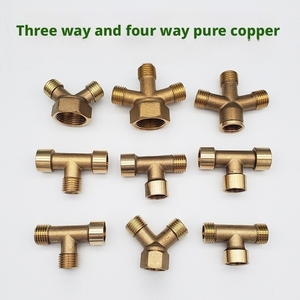 Conectores Agrícolas de Cobre para Pulverizadores, Conectores en T y de Cuatro Vías, Conectores de Derivación para Mangueras de Pulverización de Alta Presión - Product Image 1