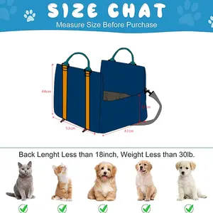 Luxury Dog Car Seat Pet Booster Seat Waterproof Travel Dog Bed Safety Pet Carrier With Handle With Customized Logo