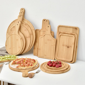 Plateau de service rond en bambou L-SD, 7, 8, 9 pouces, pour pizza, gâteau, sushi, hôtel, café, thé - Product Image 4