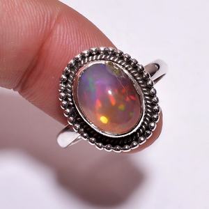 Natural Ethiopian <b>Opal</b> <b>Ring</b> Wedding Special Jewelry Bulk Wholesale 925 Sterling <b>Silver</b> Handmade <b>Rings</b> Suppliers - Product Image 1