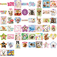 50 autocollants en PVC imperméables à thème animalier de dessin animé, autocollants décoratifs DIY pour ordinateur portable, bagages, adolescents et adultes, cadeau