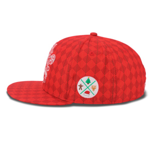 Gorra Deportiva TCAP Personalizada de 6 Paneles, con Patrón de Sublimación en Poliéster, Bordado Plano, Ajustada, Navideña - Product Image 2