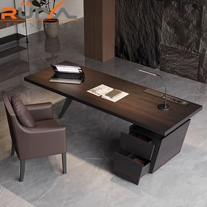 Escritorio de ordenador de madera maciza de gama alta de diseñador moderno de lujo italiano escritorios de oficina para uso doméstico y de oficina - Product Image 6