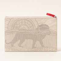 Pochette zippée en papier kraft lavable imprimée sur mesure, sac léger pour organiser les documents, pour les voyages, le bureau, OEM ODM