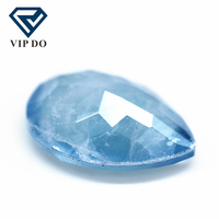 6*8-10*14mm pierre de fusion bleu turquoise clair à facettes en forme de poire avec y compris pierre précieuse cristal artificiel tourmaline gemmes