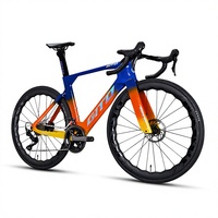 Vélo de course aérodynamique en fibre de carbone intégrale Jietuo GITO G525/535 + roues en carbone Wave + ensemble complet de freins à disque hydrauliques 105