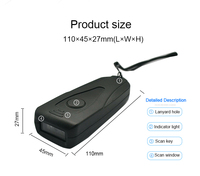 Escáner de código de barras 1d 2d, lector de código de barras portátil BT, portátil, para Apple Ios Android Teléfono Inteligente