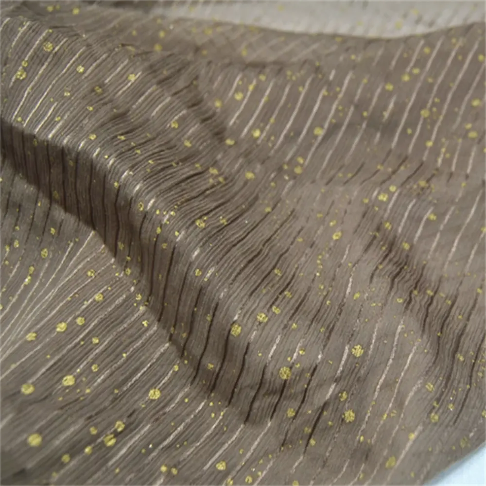 Great Quality Competitive Price Wholesale Manufacture Metallic Lurex Crepe Georgette Silk Fabric for Apparel