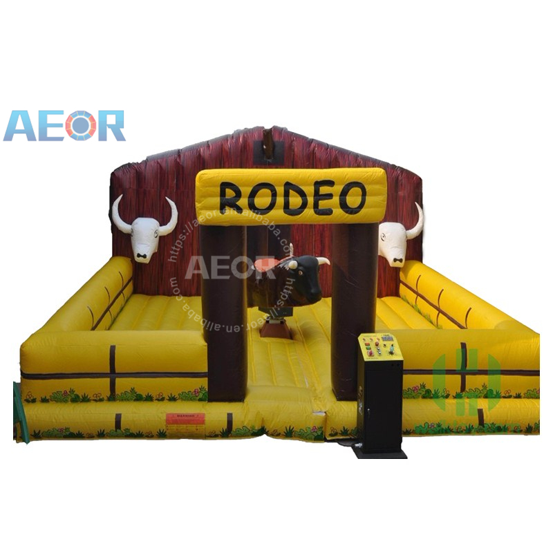 5x5 м Rodeo Bull Ride машинная игра надувные сумасшедшие механические бычьи игрушки