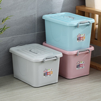 Boîte de rangement en plastique épaissi avec roulettes, organisateur de tiroirs pour vêtements, jouets, chambre et salon