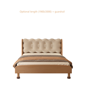 Lit nordique pour enfants en bois massif Maxky Mobilier de maison Mobilier de luxe <span class=keywords><strong>Chambre</strong></span> à coucher Garçon Hêtre Couleur bûche Lits français doux pour filles - Product Image 6