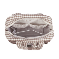 Sacs à langer et sacs d'accessoires pour poussette multi-usages à grande capacité, à carreaux personnalisés, pour femmes, sacs à dos pour mamans, imperméables