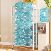Support de bouteille d'eau modulaire en métal écologique de 5 gallons pour bureau et maison, distributeur d'eau, étagère de rangement à 5 niveaux