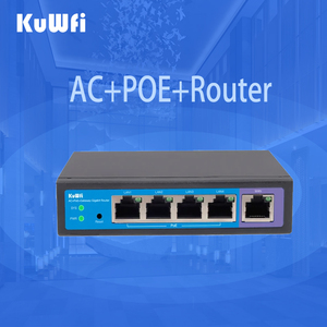 Wifi Nhà cung cấp giải pháp kuwfi AC + PoE + Router 3 trong 1 quản lý 128 thiết bị không dây thông minh Gateway thiết bị xách tay 1000Mbps PoE Router - Product Image 1