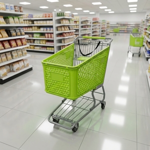 Carrito de Compras de Plástico para <span class=keywords><strong>Supermercado</strong></span> RIO GRANDE <span class=keywords><strong>MARKET</strong></span> de 200L, Cesta de Plástico con Asiento para Bebé - Product Image 3